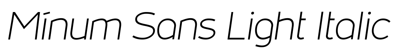 Mínum Sans Light Italic